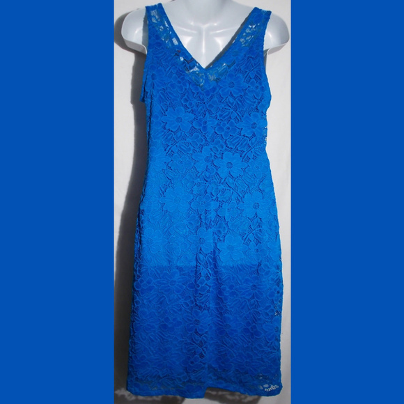 Ann Miller Blue Sleeveless Form Fitting Dress NWT🤩 - Picture 6 of 11